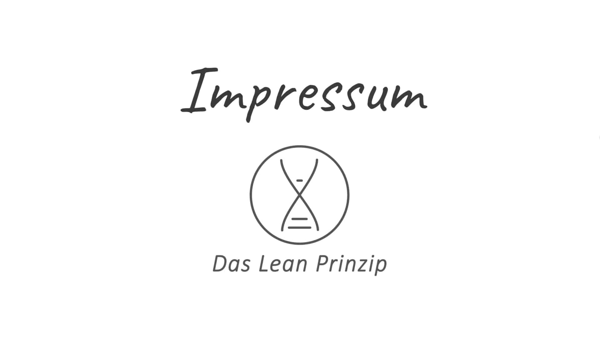 Impressum | Lean Prinzip